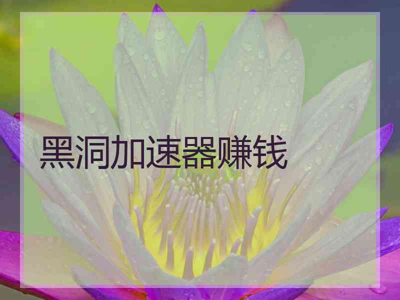 黑洞加速器赚钱 黑洞加速器赚钱
