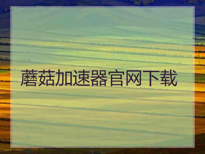 蘑菇加速器官网下载